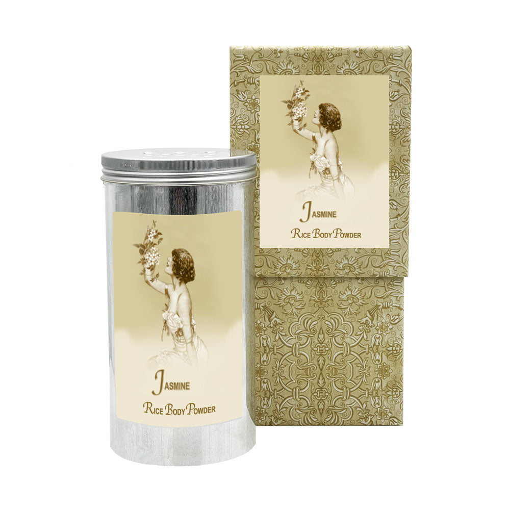 Jasmine Rice Body Powder in an Aluminum Canister